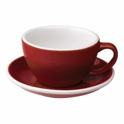 Loveramics Egg - Cafe Latte 300 Ml Cup And Saucer - Red